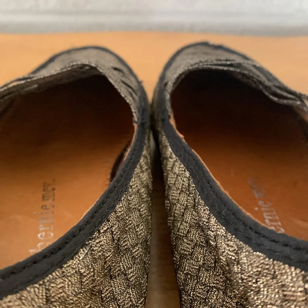 Bernie Mev LOLA Bronze Women's EU 37 Slip on Flat Loafer Woven Memory Foam GUC